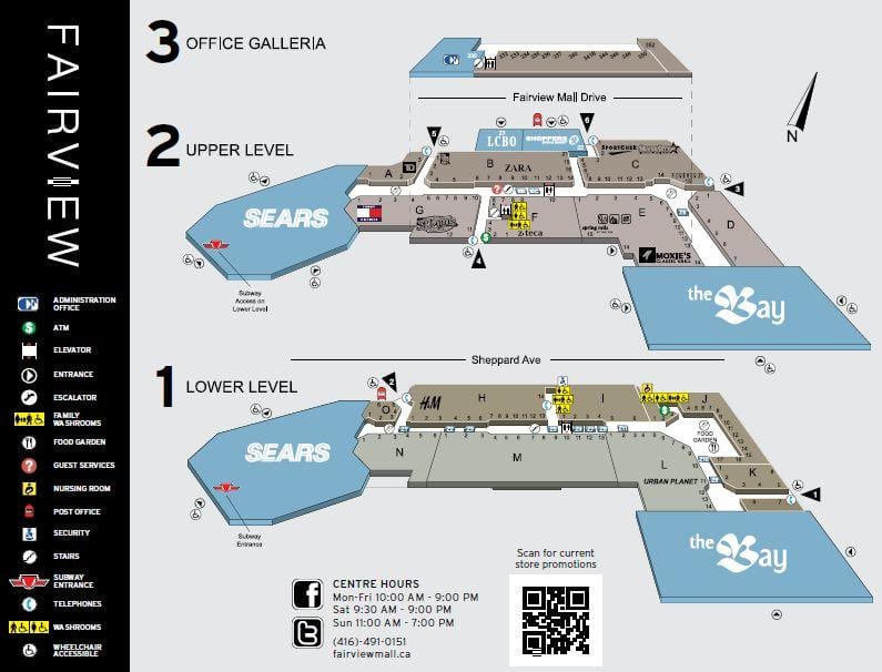 Χάρτης Fairview Mall