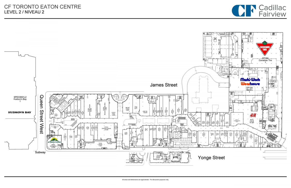 Χάρτης του Τορόντο Φάει Centre level 2