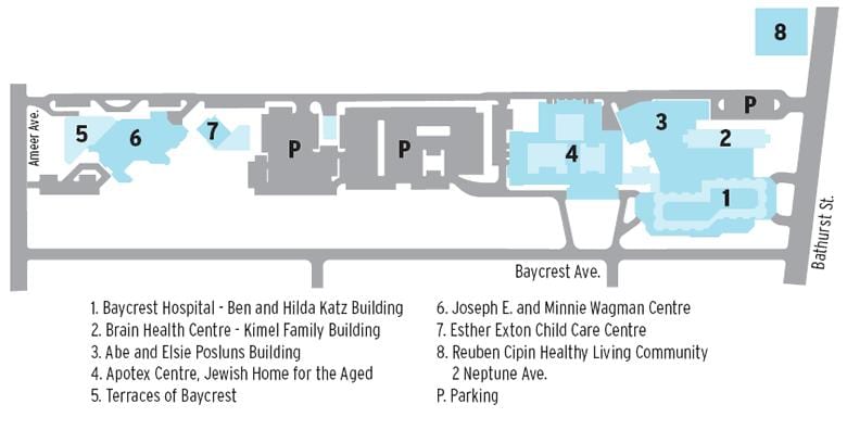 Χάρτης της Baycrest Επιστημών Υγείας