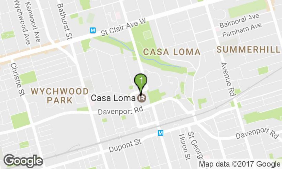 Χάρτης της Casa Loma Τορόντο