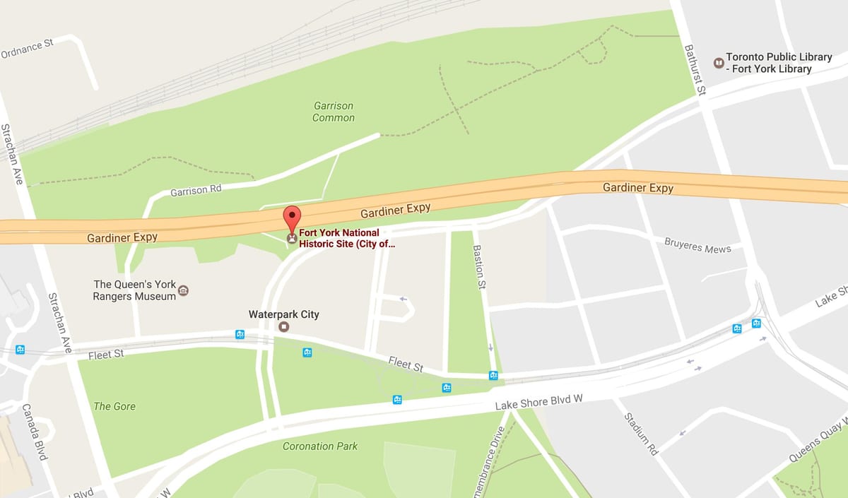 Χάρτης της Fort York γειτονιά Τορόντο