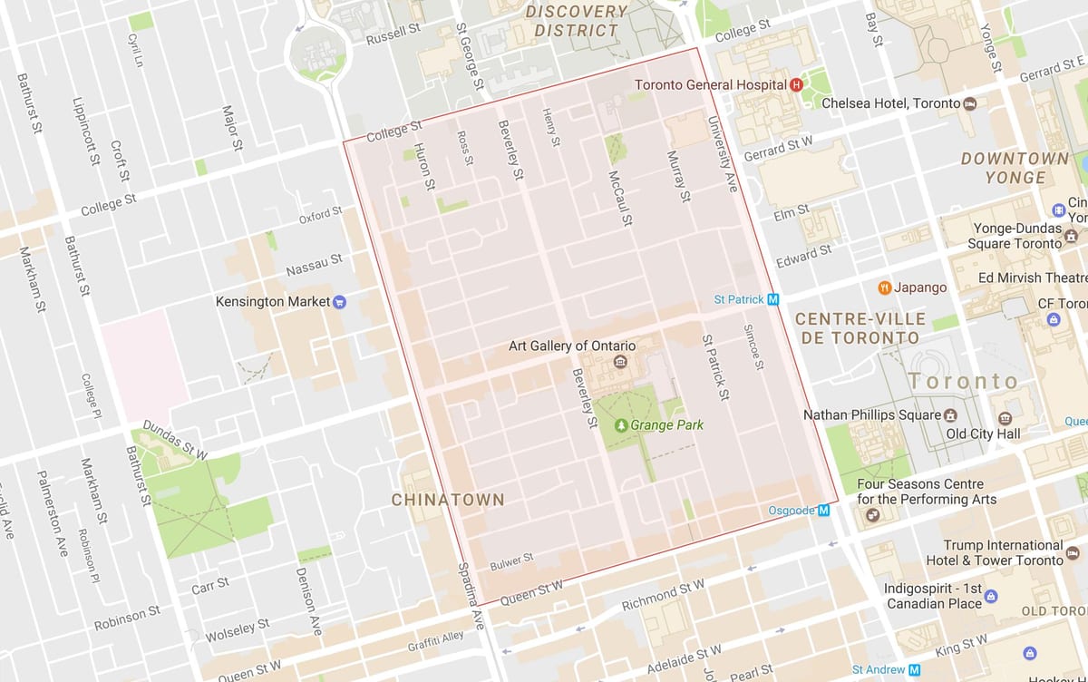 Εμφάνιση χάρτη Grange Park γειτονιά Τορόντο