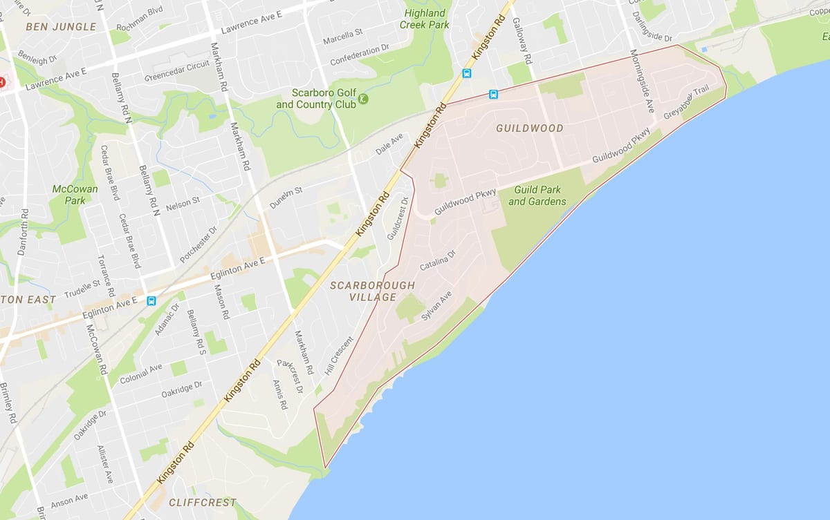 Χάρτης της Guildwood γειτονιά Τορόντο