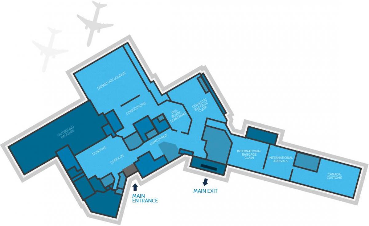 Χάρτης του Hamilton airport terminal