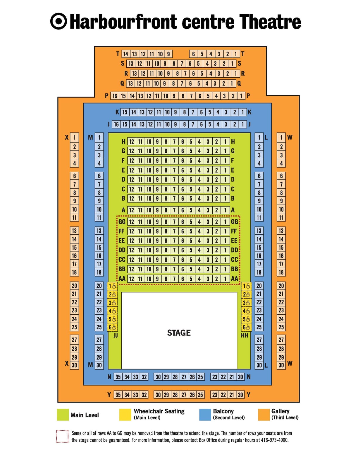 Χάρτης της Harbourfront Centre theatre