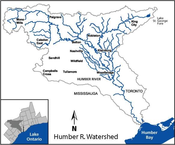 Χάρτης της Humber ποταμού