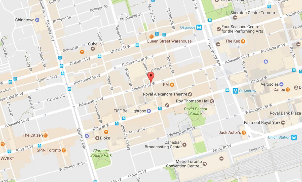 Χάρτης του John street Toronto