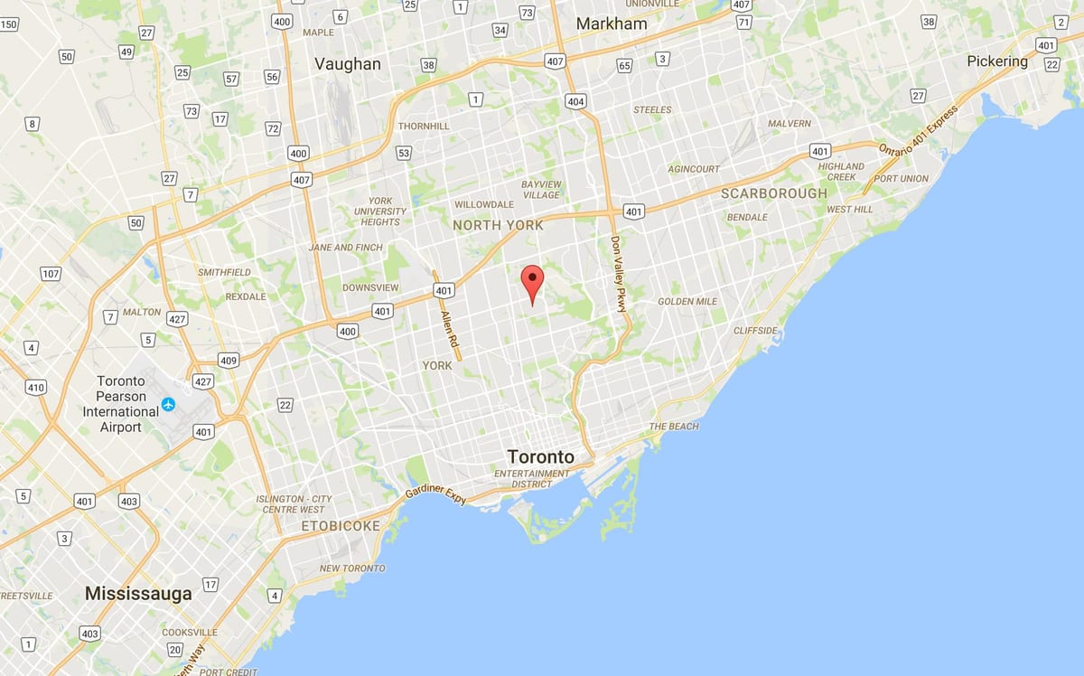 Χάρτης της Lawrence Park district Τορόντο
