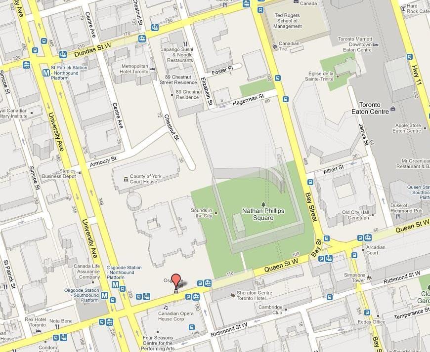 Χάρτης της Nathan Phillips Square