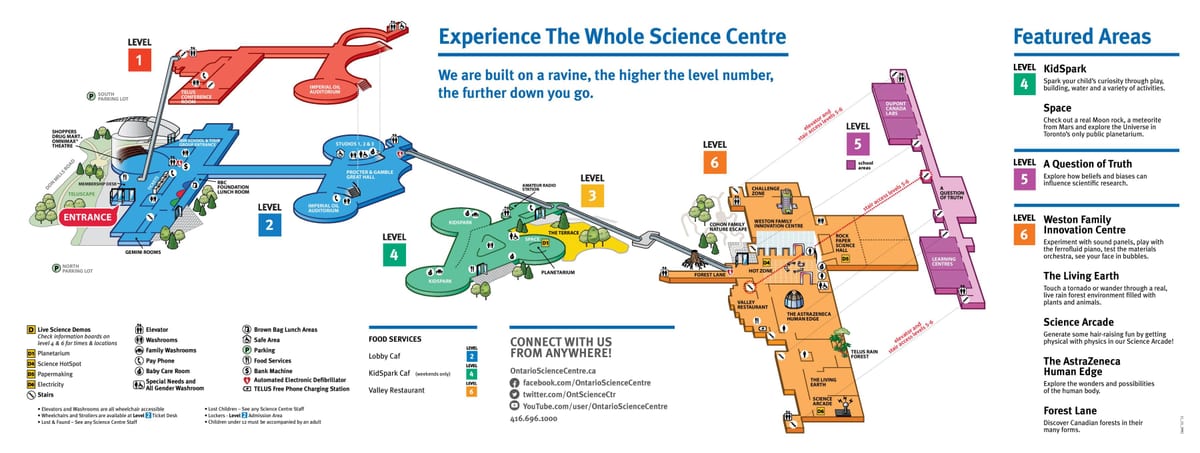Χάρτης των Ontario science center