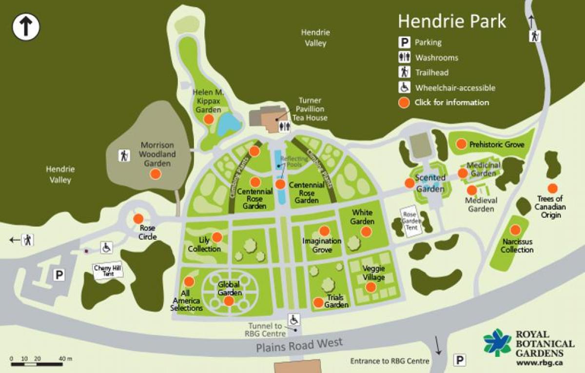 Χάρτης της RBG Hendrie Πάρκο
