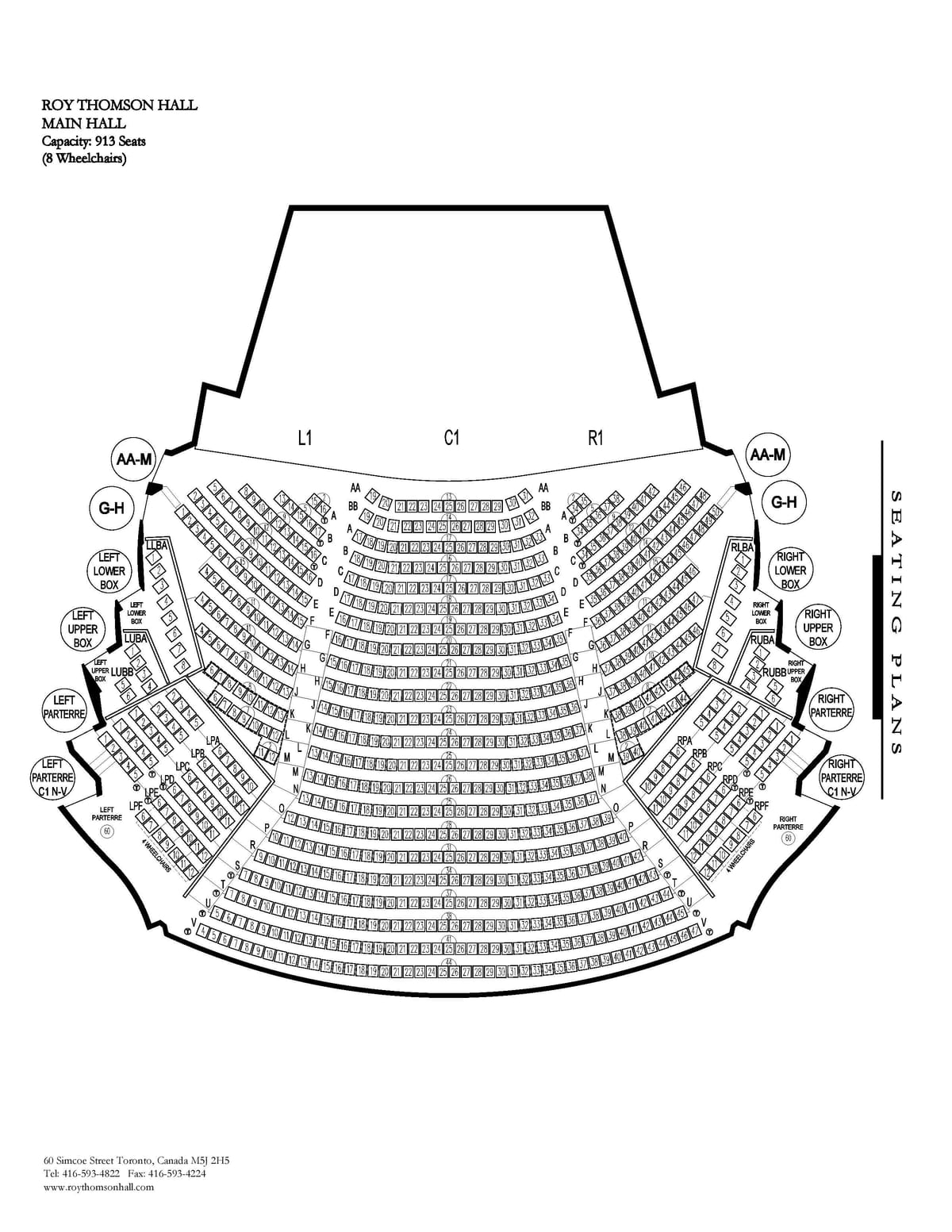 Χάρτης του Roy Thomson Hall