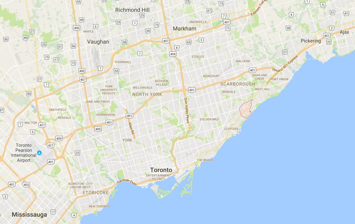 Χάρτης της πόλης: Σκάρμπορο Χωριό συνοικία του Τορόντο