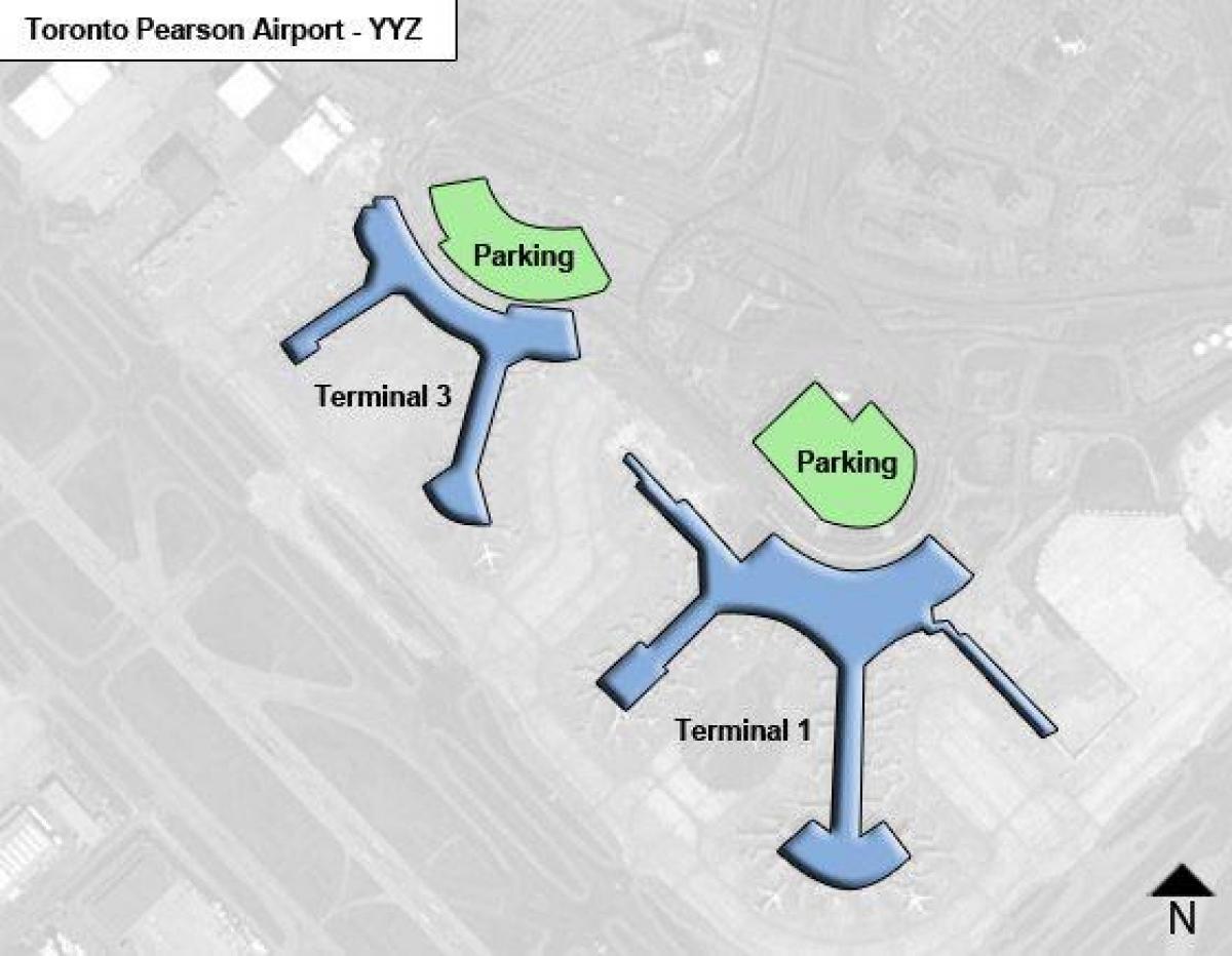 Χάρτης του Τορόντο Pearson airport Καναδά