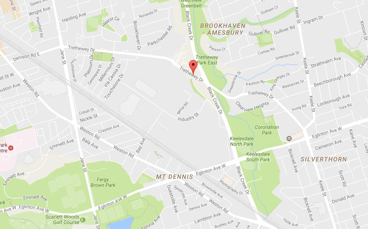 Χάρτης της Trethewey drive Toronto