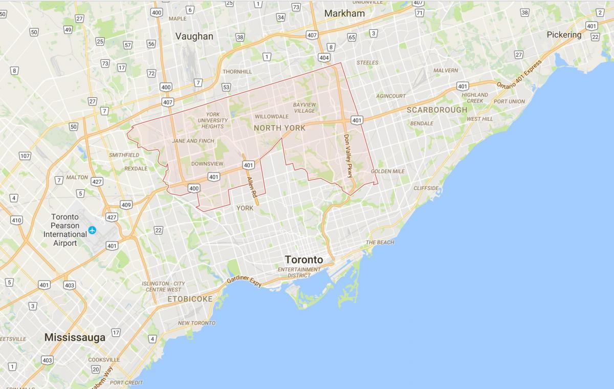 Χάρτης της Uptown περιοχή του Τορόντο Τορόντο