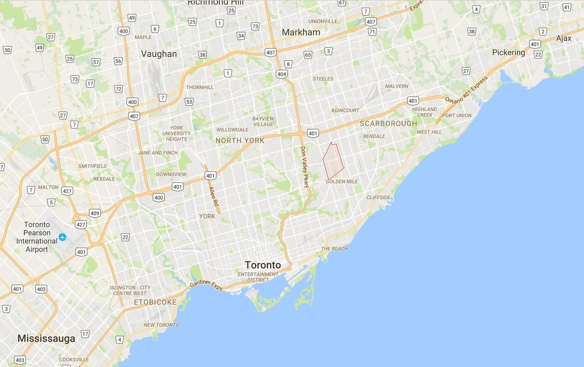 Χάρτης της Wexford περιοχή, Τορόντο