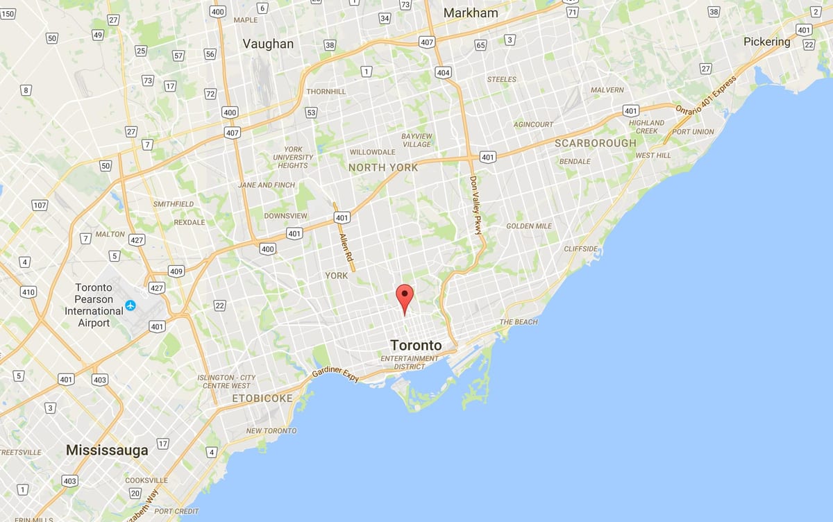 Χάρτης της Toronto Yorkville