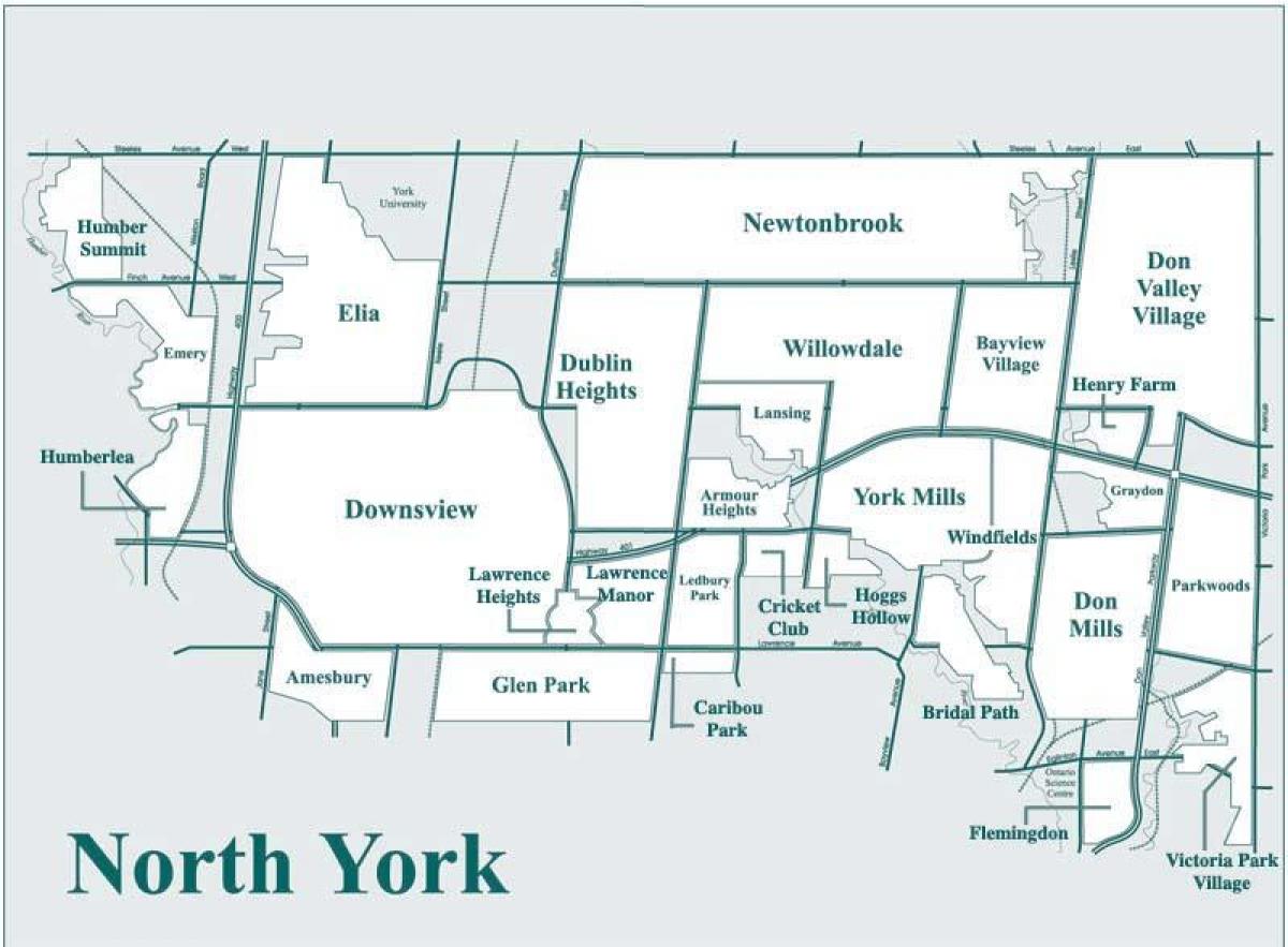 Χάρτης της Βόρειας Υόρκης