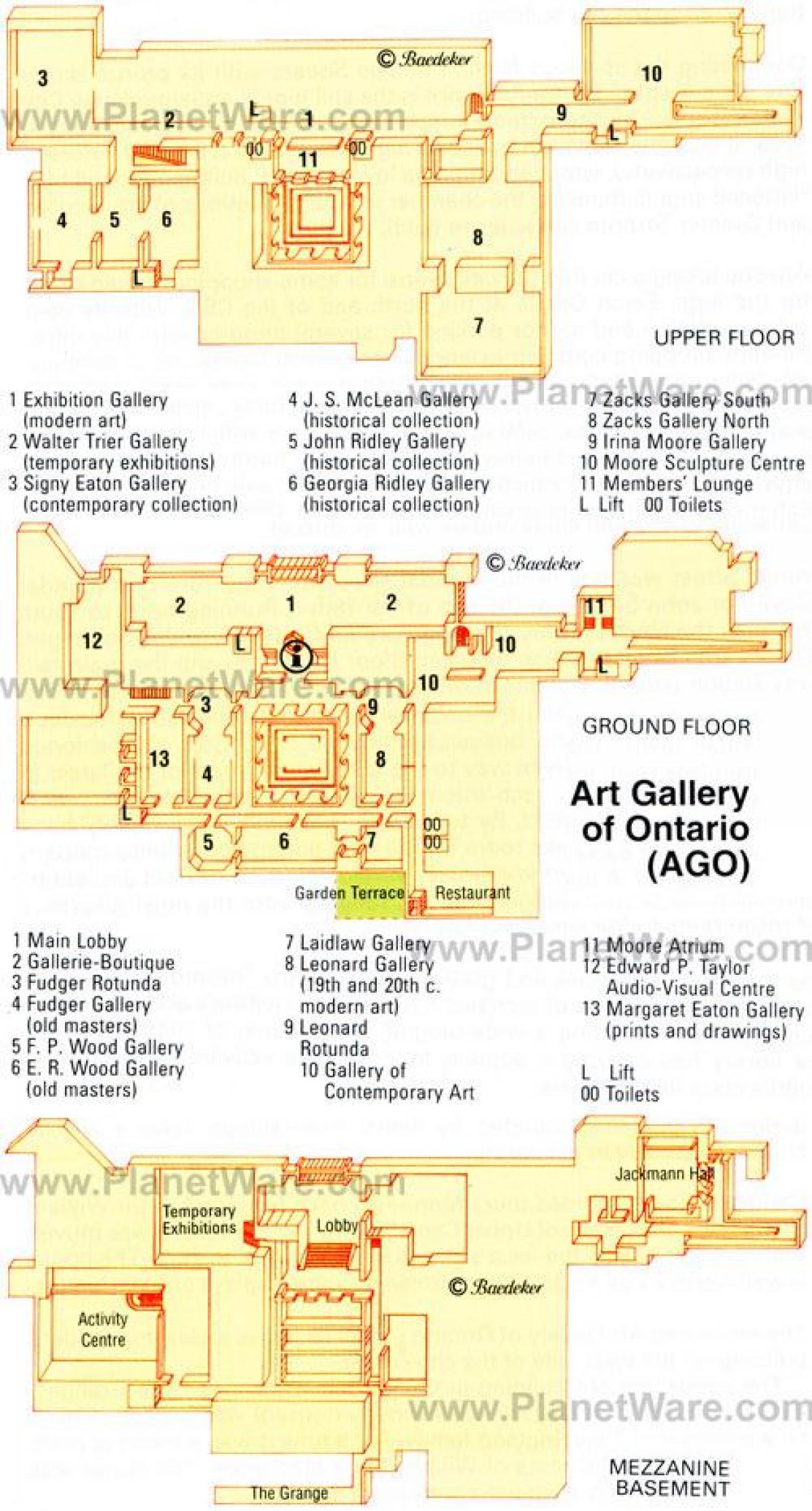 Χάρτης της Γκαλερί Τέχνης του Οντάριο