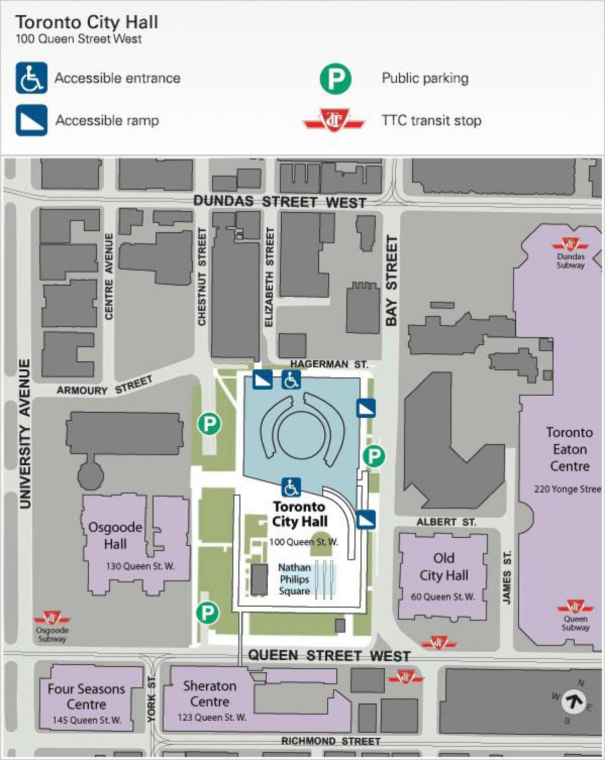 Χάρτης της Toronto City Hall