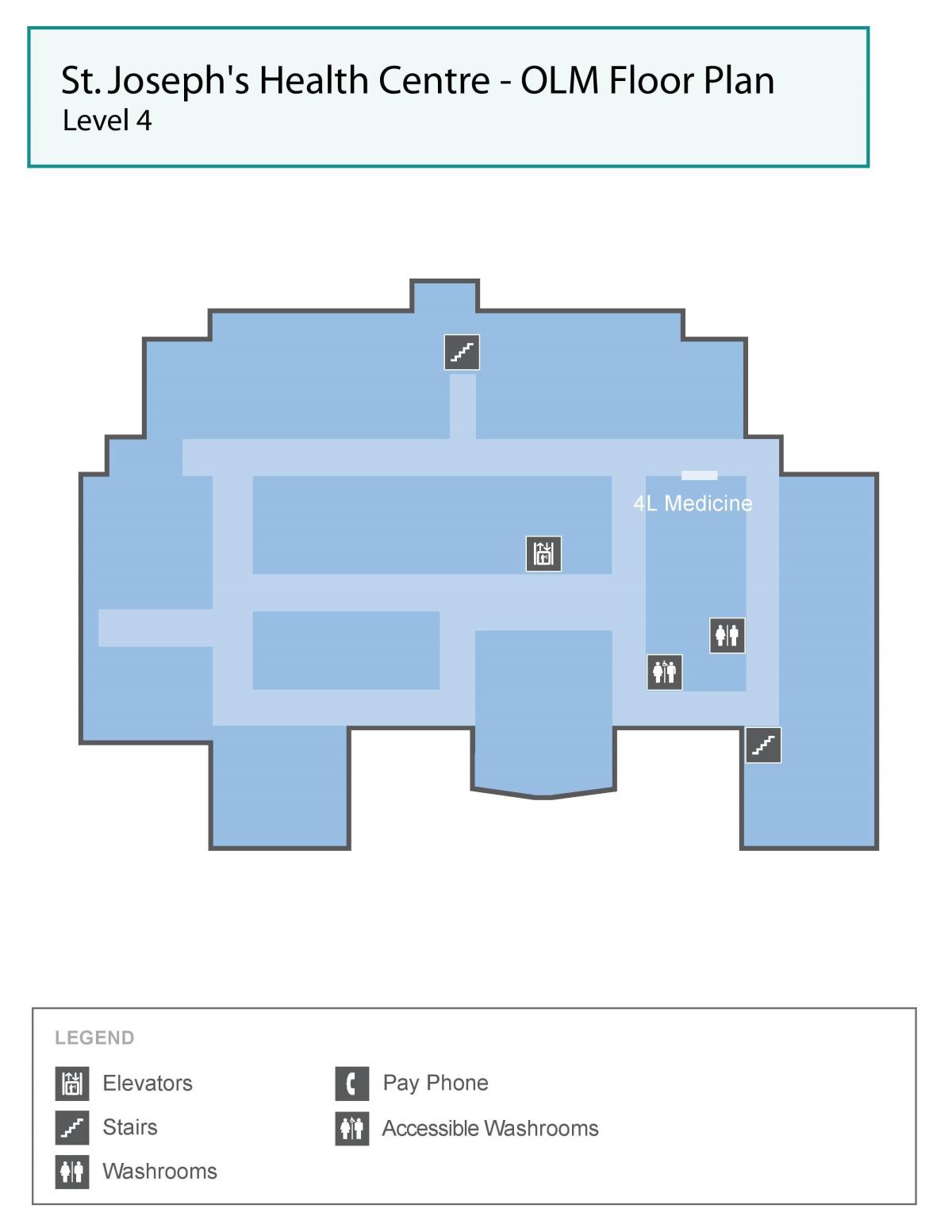 Χάρτης του Αγίου Ιωσήφ κέντρο Υγείας του Τορόντο OLM επίπεδο 4
