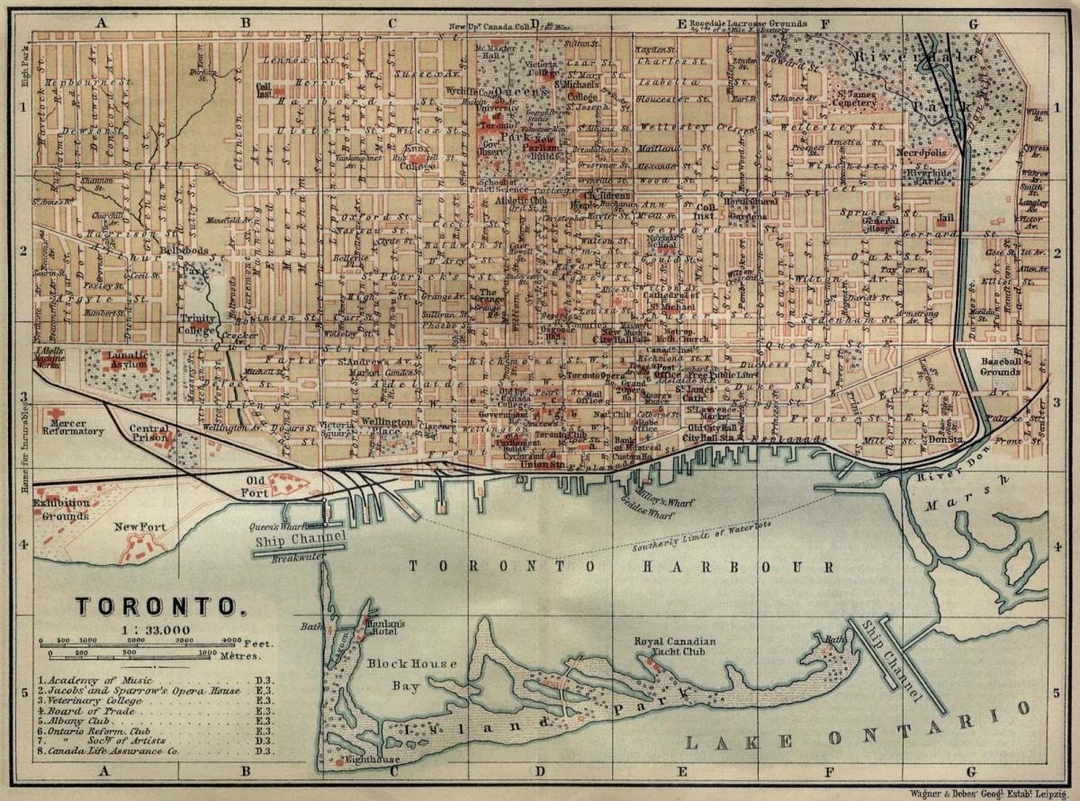 Χάρτης του Τορόντο 1894