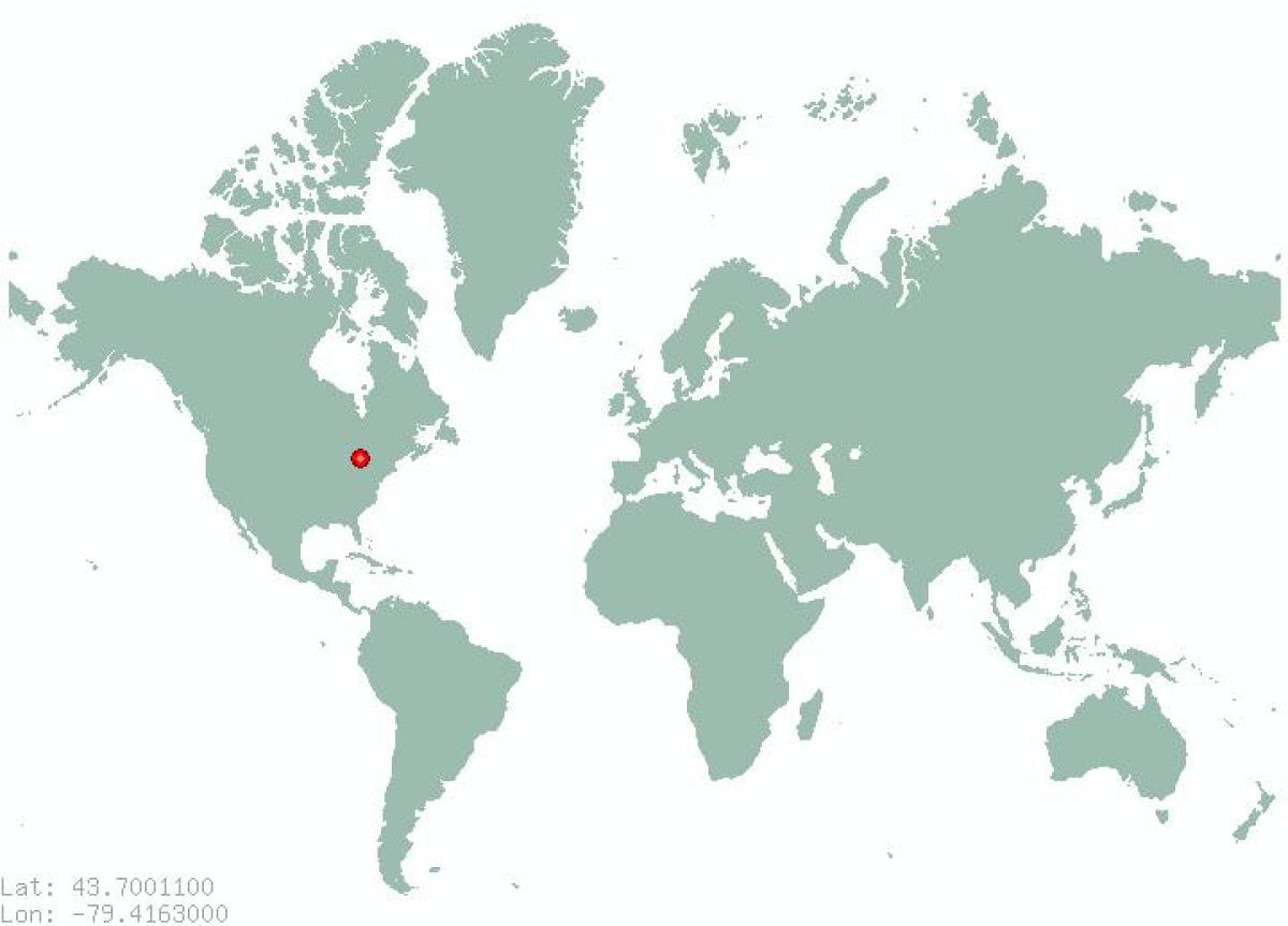 Χάρτης του Τορόντο στον κόσμο