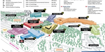 Χάρτης του university of Toronto Scarborough πανεπιστημιούπολη