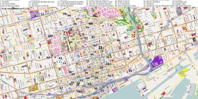 Χάρτης της σημείο ενδιαφέροντος Τορόντο