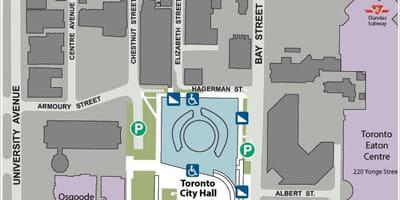 Χάρτης της Toronto City Hall