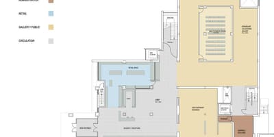 Χάρτης της Gardiner Museum πρώτο όροφο