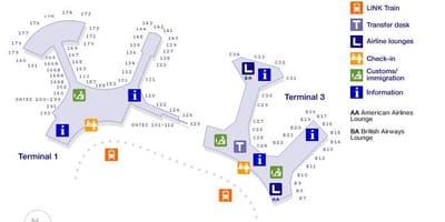 Χάρτης της Toronto airport πύλες