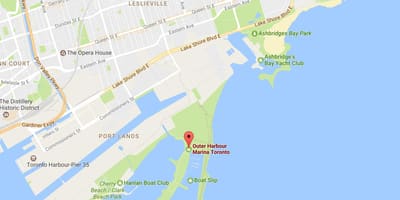 Χάρτης της Outer harbour marina Τορόντο