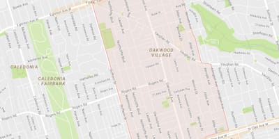 Χάρτης της Oakwood–Vaughan γειτονιά Τορόντο