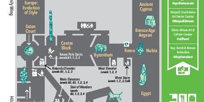 Εμφάνιση χάρτη Royal Ontario Museum επίπεδο 3
