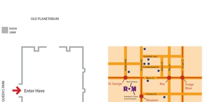 Εμφάνιση χάρτη Royal Ontario Museum στάθμευσης