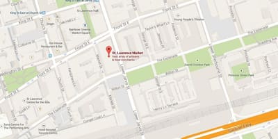 Χάρτης του St Lawrence market