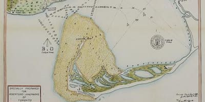 Χάρτης της Υόρκης στο Τορόντο 1787-1884 καρτουνίστικο έκδοση