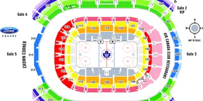 Χάρτης της Air Canada Centre - ACC