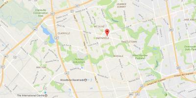 Χάρτης της Albion road Toronto