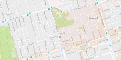 Χάρτης της Alexandra park γειτονιά Τορόντο