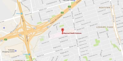 Χάρτης της Baycrest Επιστημών Υγείας του Τορόντο