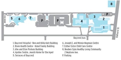 Χάρτης της Baycrest Επιστημών Υγείας