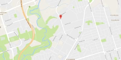 Χάρτης της Bermondsey γειτονιά Τορόντο