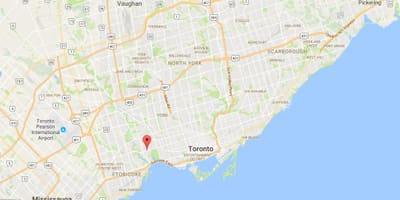Χάρτης της Bloor West Village περιοχή, Τορόντο