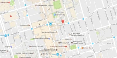 Χάρτης της Bond street στο Τορόντο