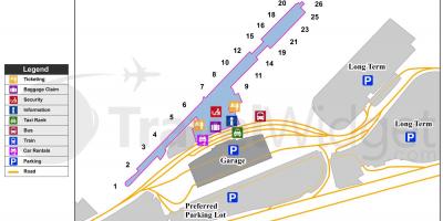 Χάρτης της Buffalo Niagara airport