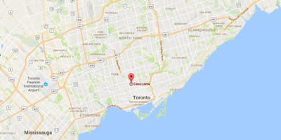 Χάρτης της Casa Loma περιοχή, Τορόντο