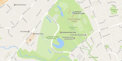 Χάρτης της Centennial Park γειτονιά Τορόντο